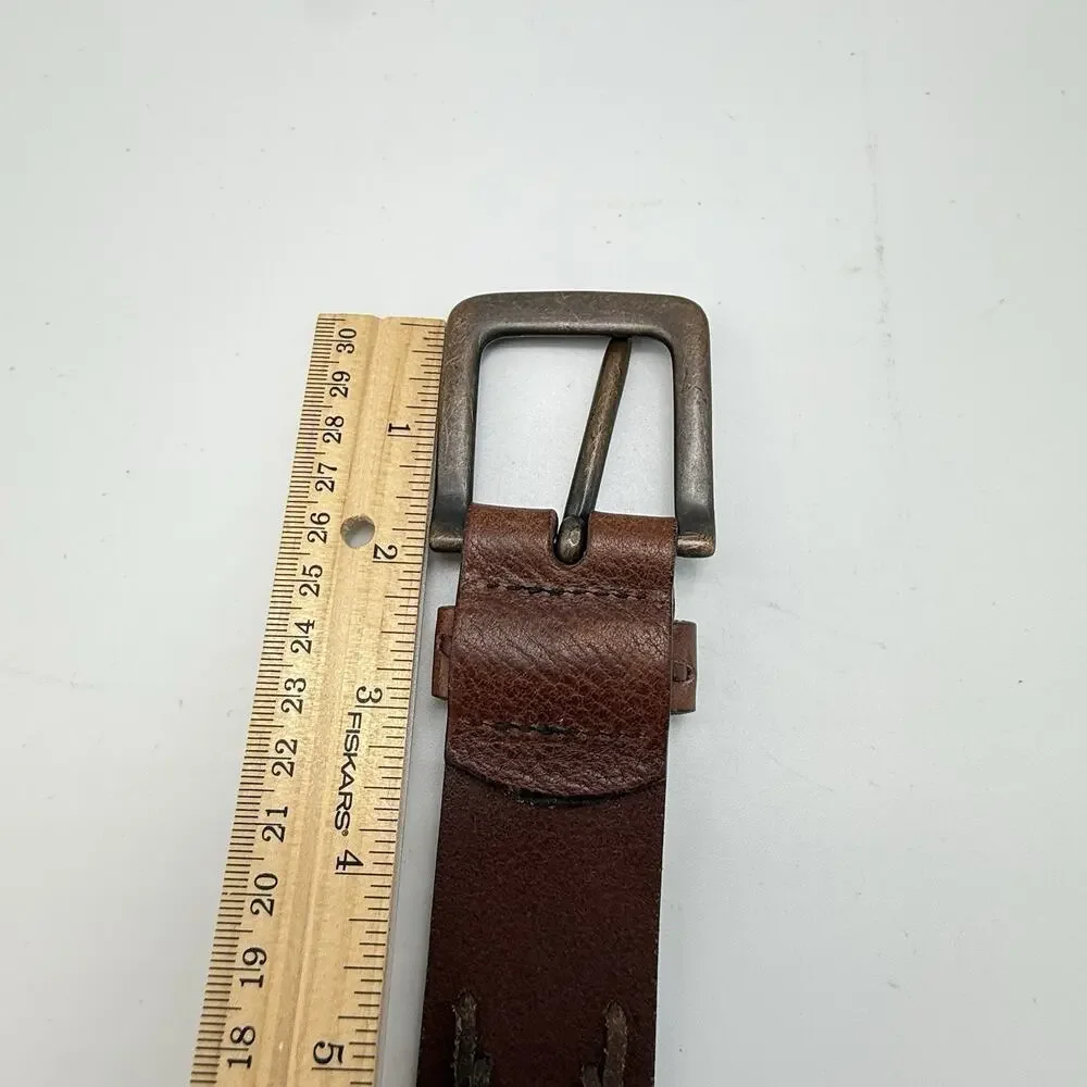 LEVIS Mens Brown Genuine Leather Belt Size 42 (38-44